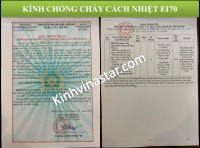 Kính chống cháy cách nhiệt EI70, dày 25mm